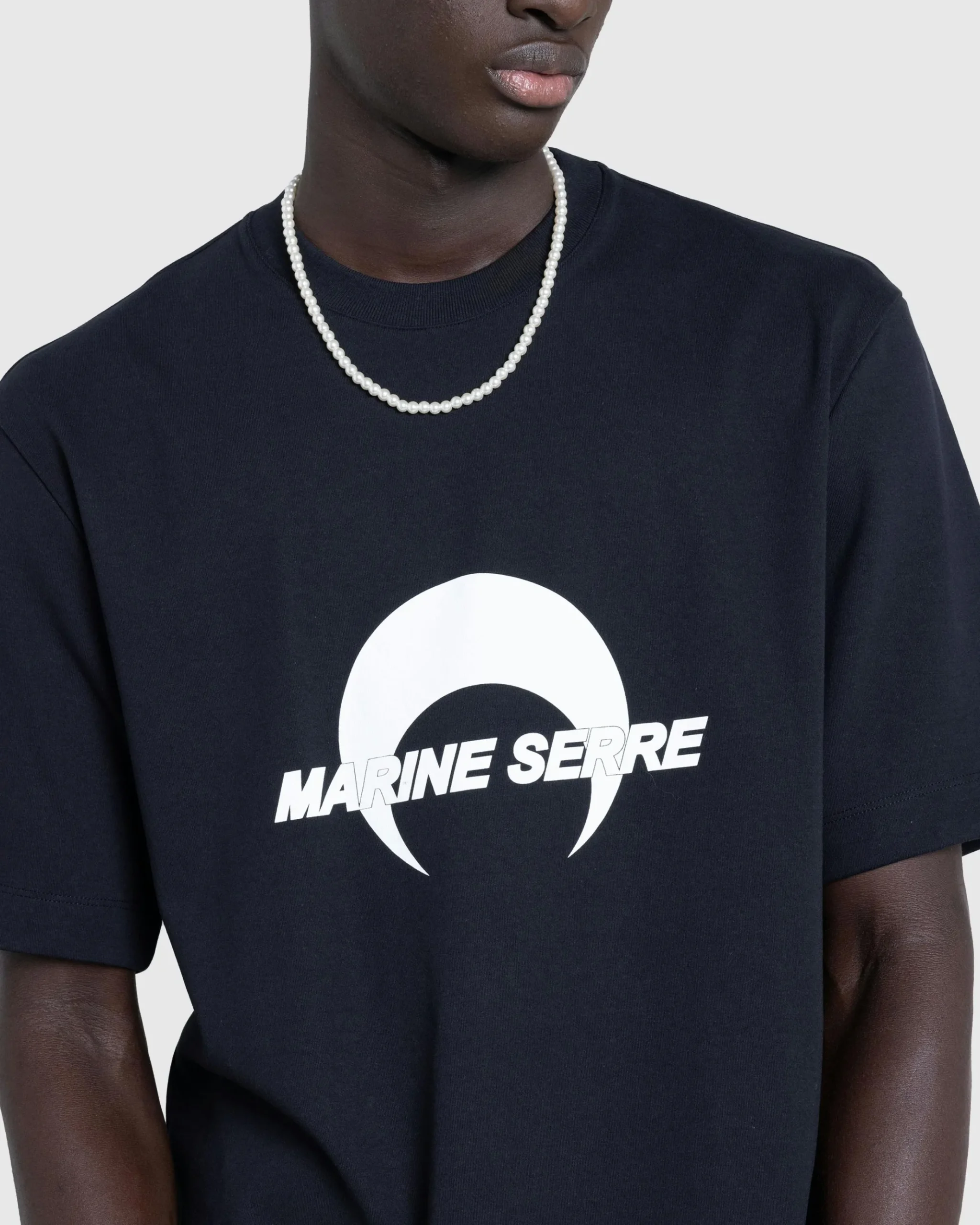 Outlet Marine Serre Cotton Jersey Loose Fit T-Shirt black