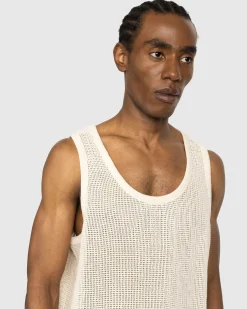 Cheap Highsnobiety Cotton Mesh Knit Tank Top eggshell