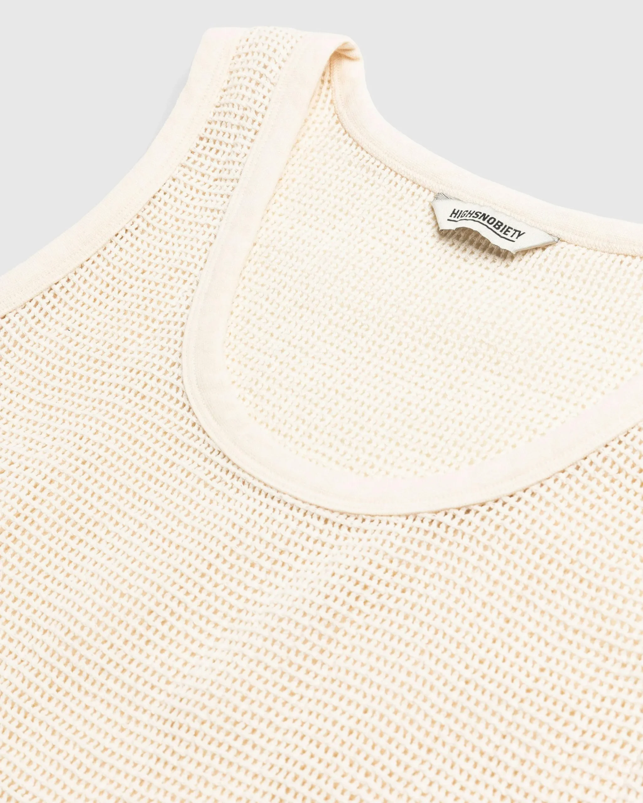 Cheap Highsnobiety Cotton Mesh Knit Tank Top eggshell