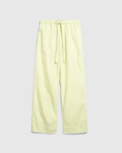 Online Tekla Cotton Poplin Pyjamas Pants Light Moss Stripes lightmossstripes