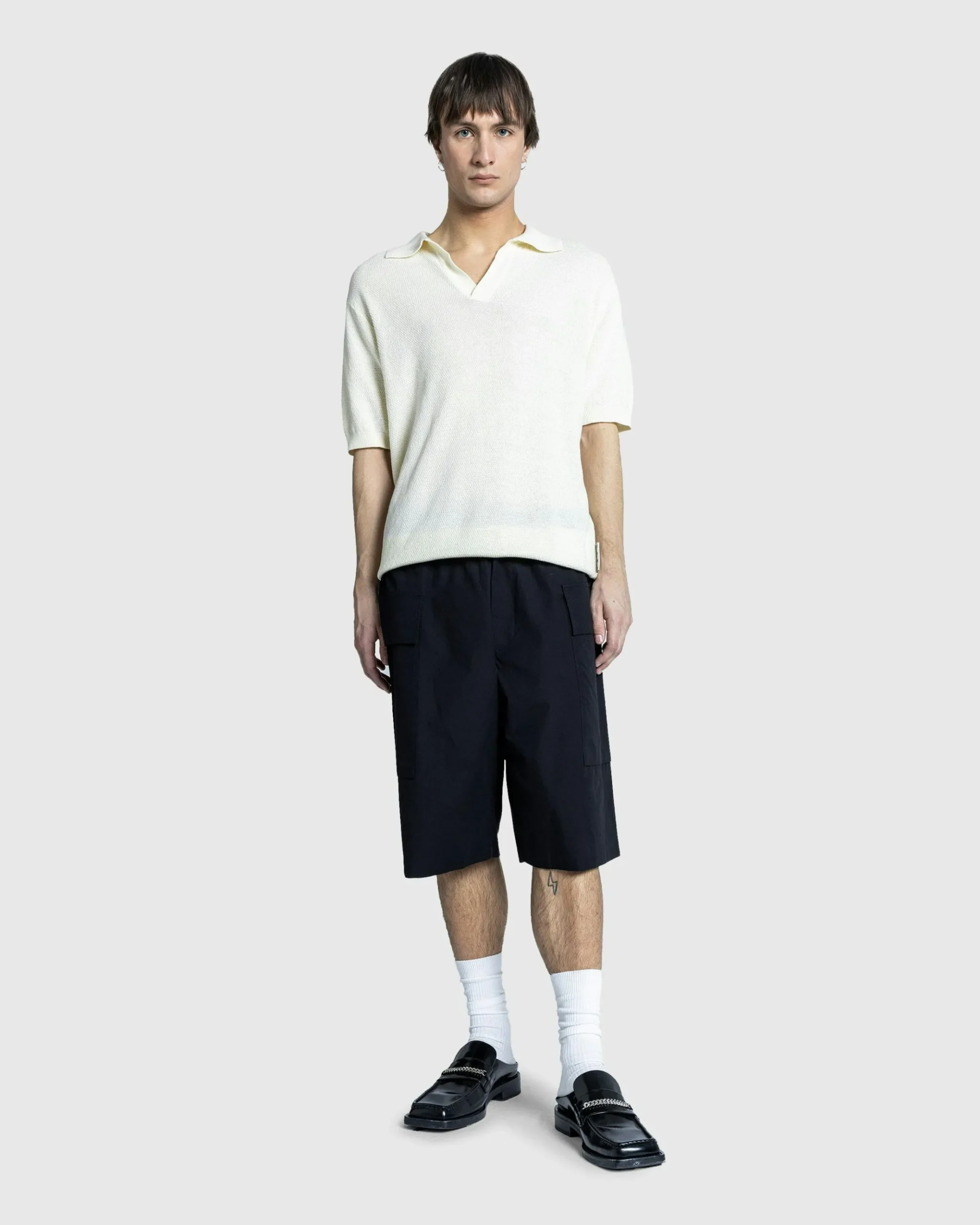 Shop Jil Sander Cotton Trouser Short black