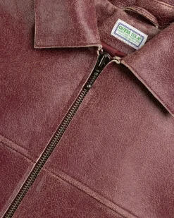Fashion Guess USA Crackled Leather Jacket Petite Syrah Multi red
