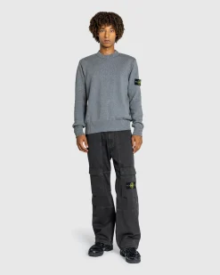 Shop Stone Island Crewneck Sweater Melange Grey melangegrey
