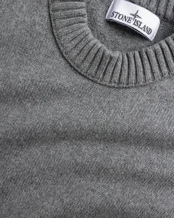 Shop Stone Island Crewneck Sweater Melange Grey melangegrey