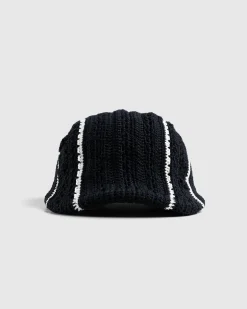 New SSU Crochet Flat Hat black/chalk