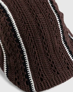 Shop SSU Crochet Flat Hat brown/chalk