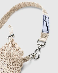 Cheap SSU Crochet Mesh Crossbody Bag tan