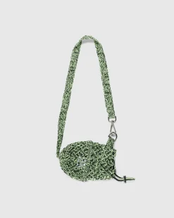 Online SSU Crochet Mesh Crossbody Bag lime/black