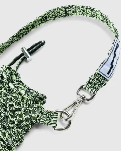 Online SSU Crochet Mesh Crossbody Bag lime/black