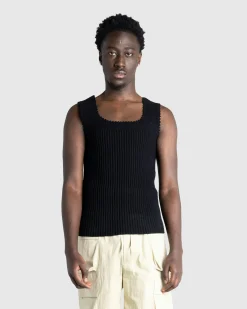 Shop Martine Rose Crochet Vest black