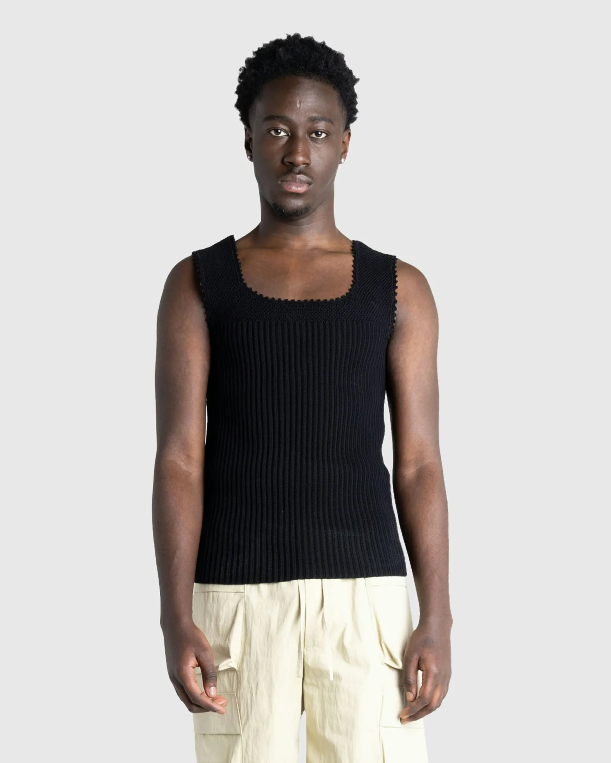 Shop Martine Rose Crochet Vest black