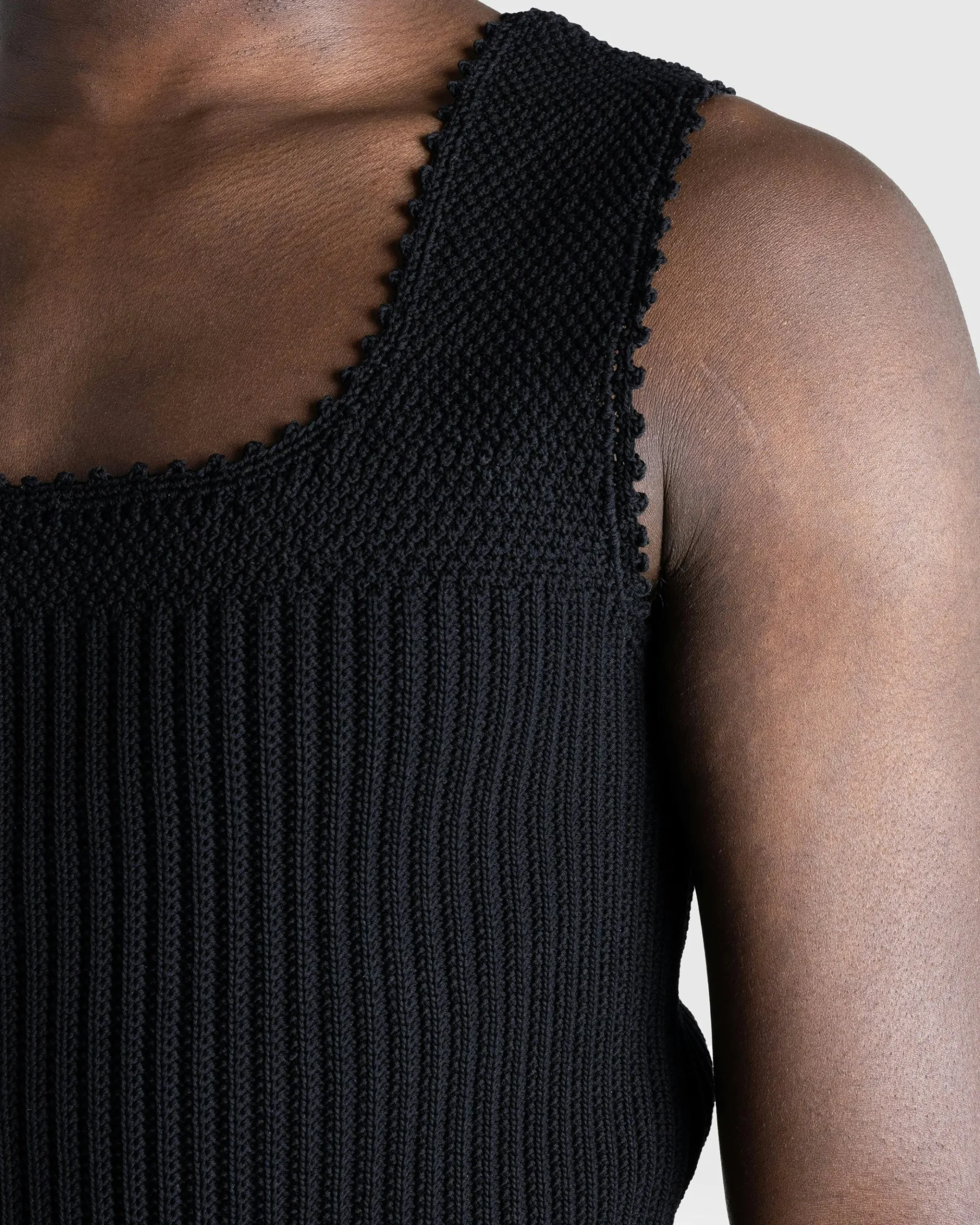 Shop Martine Rose Crochet Vest black