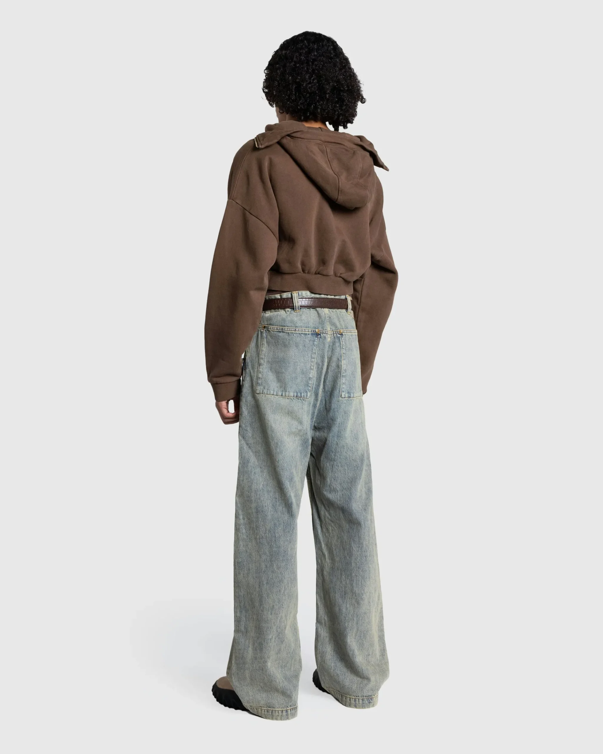 New Entire Studios Cropped Full Zip brunette