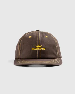 Best Awake NY Crown Logo 6-Panel Hat brown