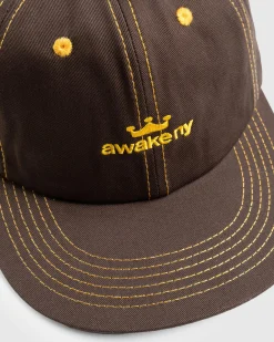 Best Awake NY Crown Logo 6-Panel Hat brown
