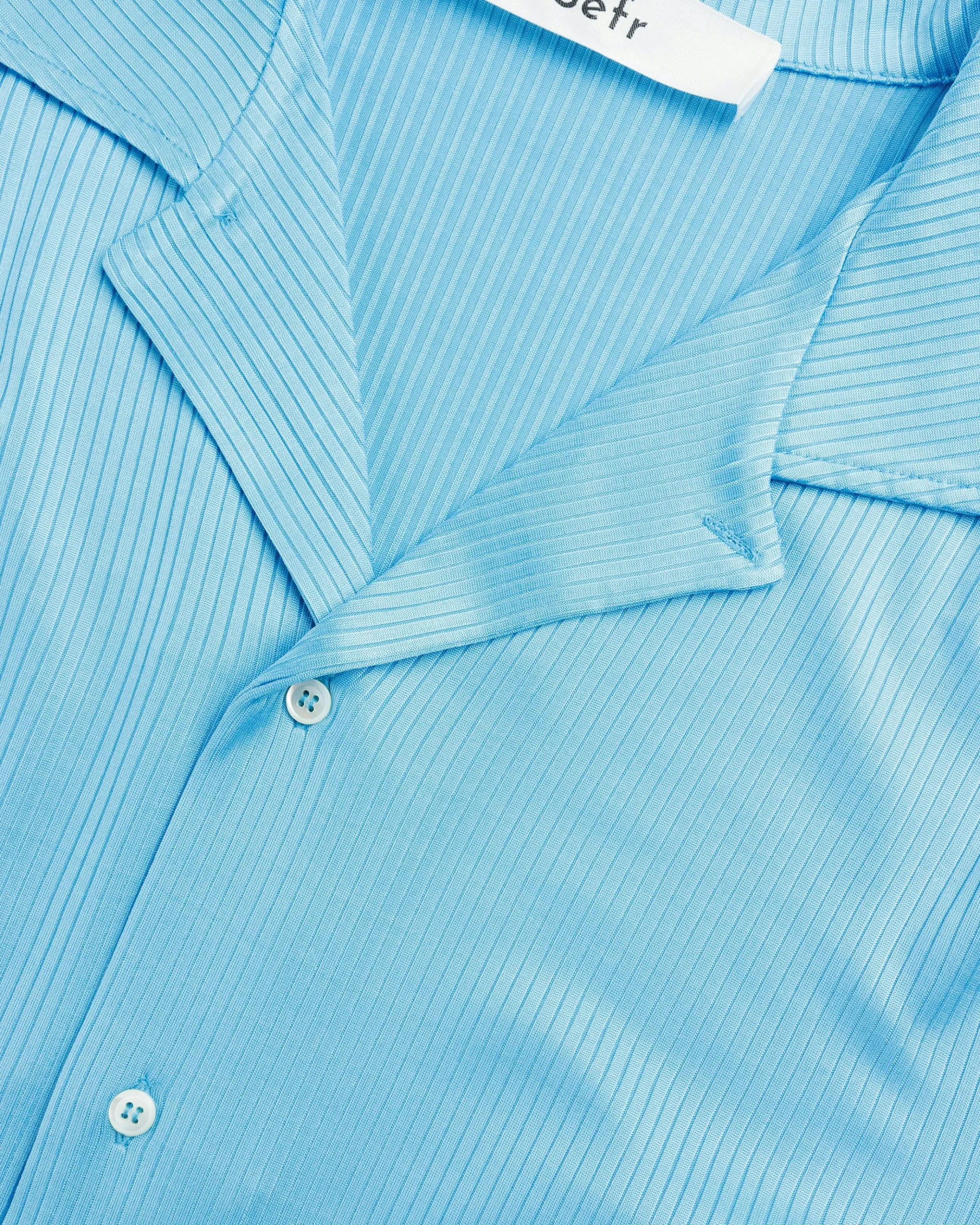 Outlet Séfr Darian Shirt Cyan Jersey Rib cyanjerseyrib