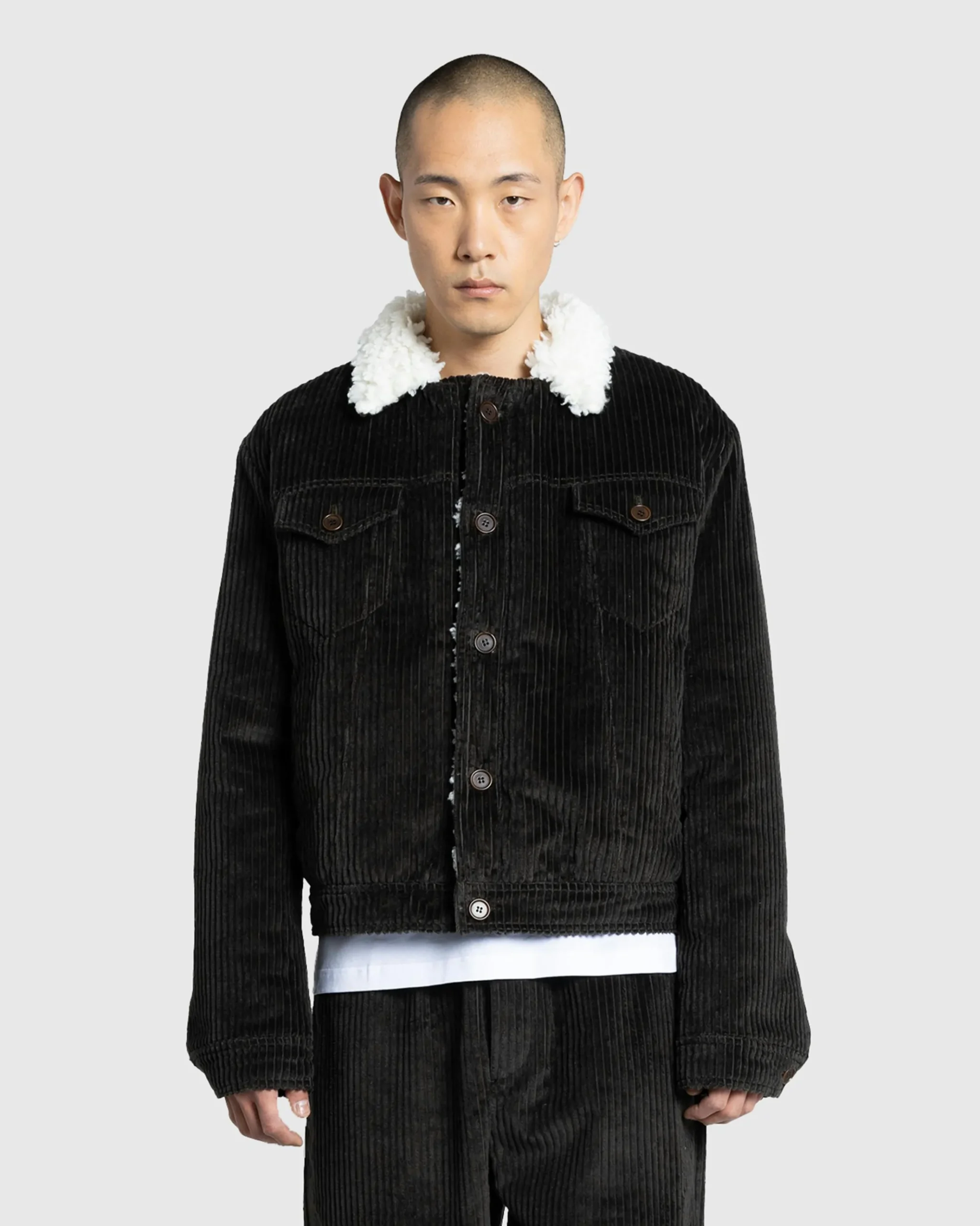New Meta Campania Collective Dayton Corduroy Trucker Jacket Dark Chocolate Brown darkchocolatebrown