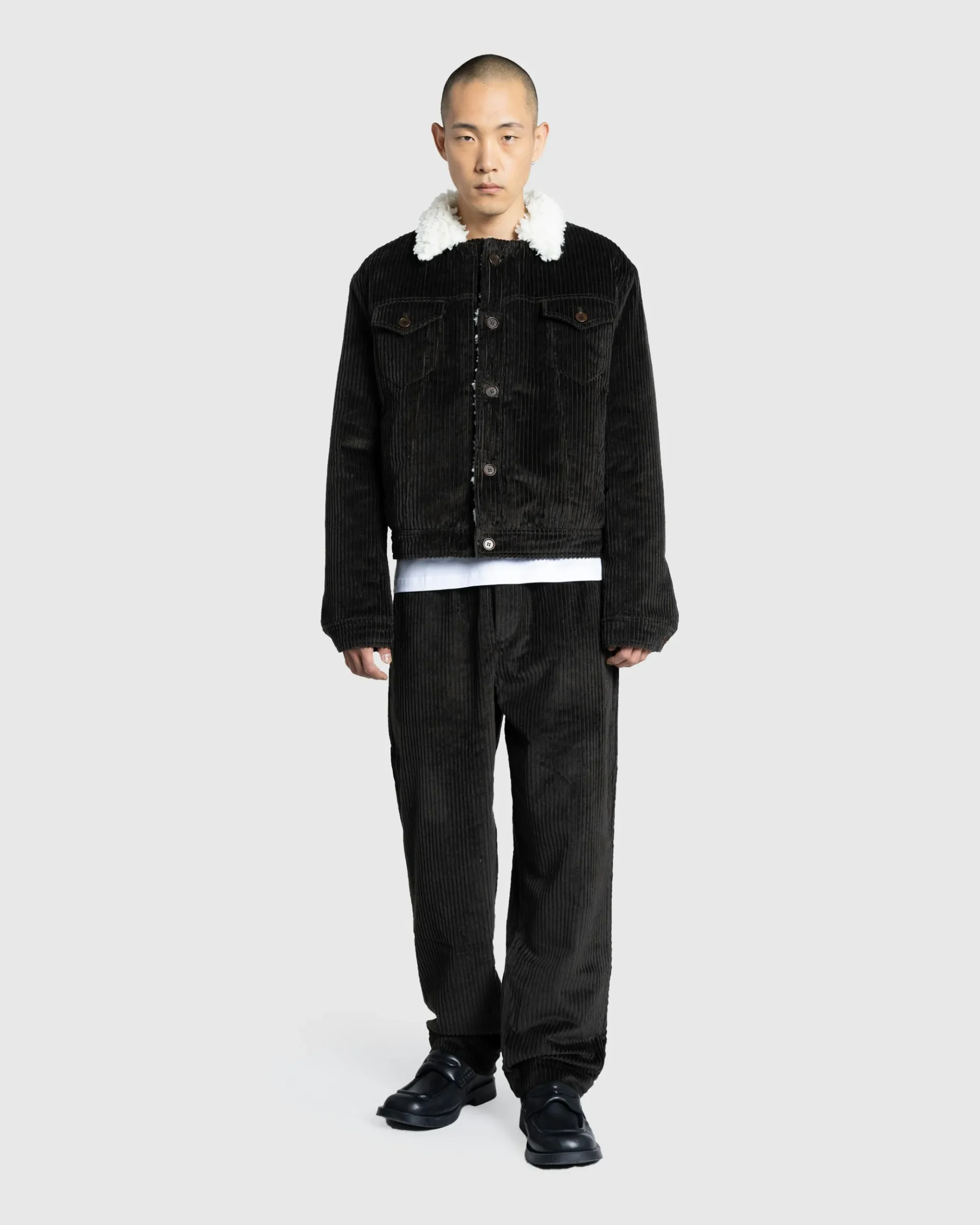 New Meta Campania Collective Dayton Corduroy Trucker Jacket Dark Chocolate Brown darkchocolatebrown