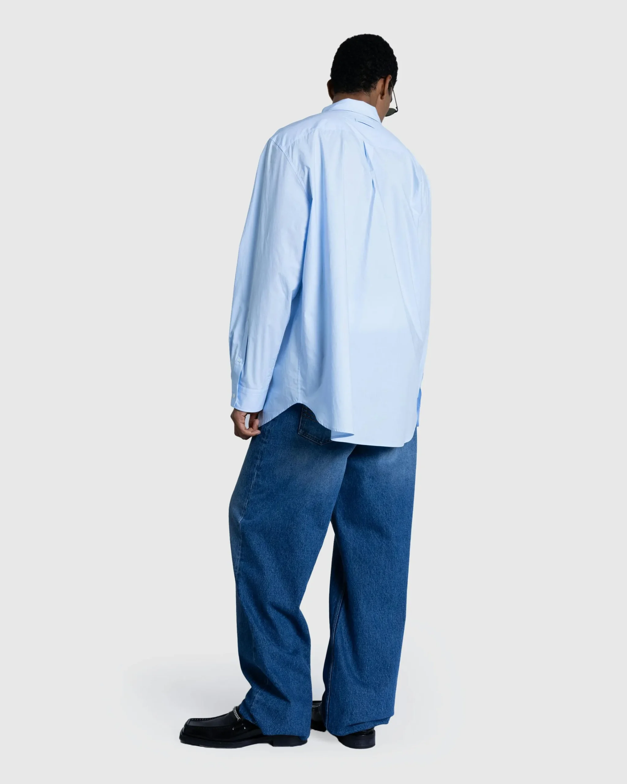 Discount Jean Paul Gaultier Denim Jean With One Leg Buttons Detail Vintage Blue vintageblue