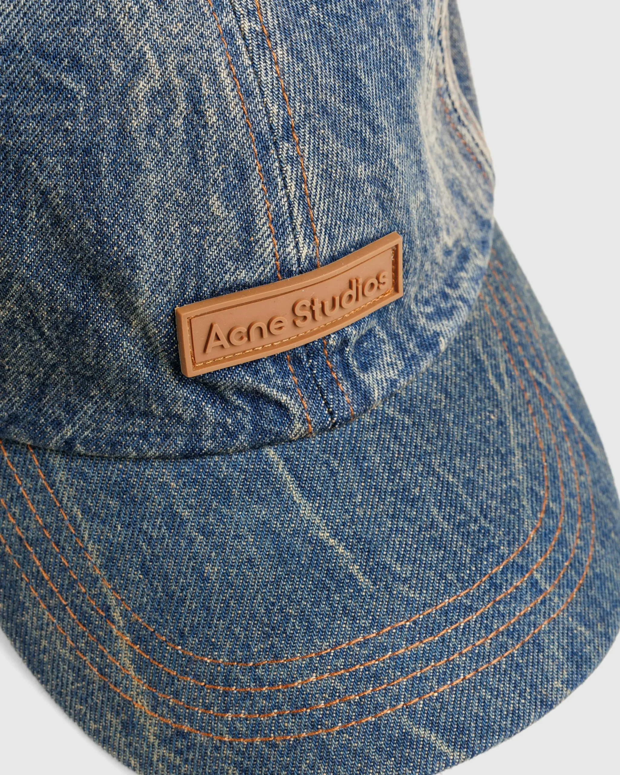 Flash Sale Acne Studios Denim Logo Cap Dark Blue darkblue
