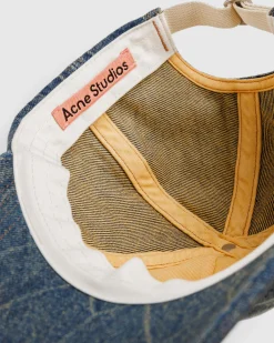 Flash Sale Acne Studios Denim Logo Cap Dark Blue darkblue