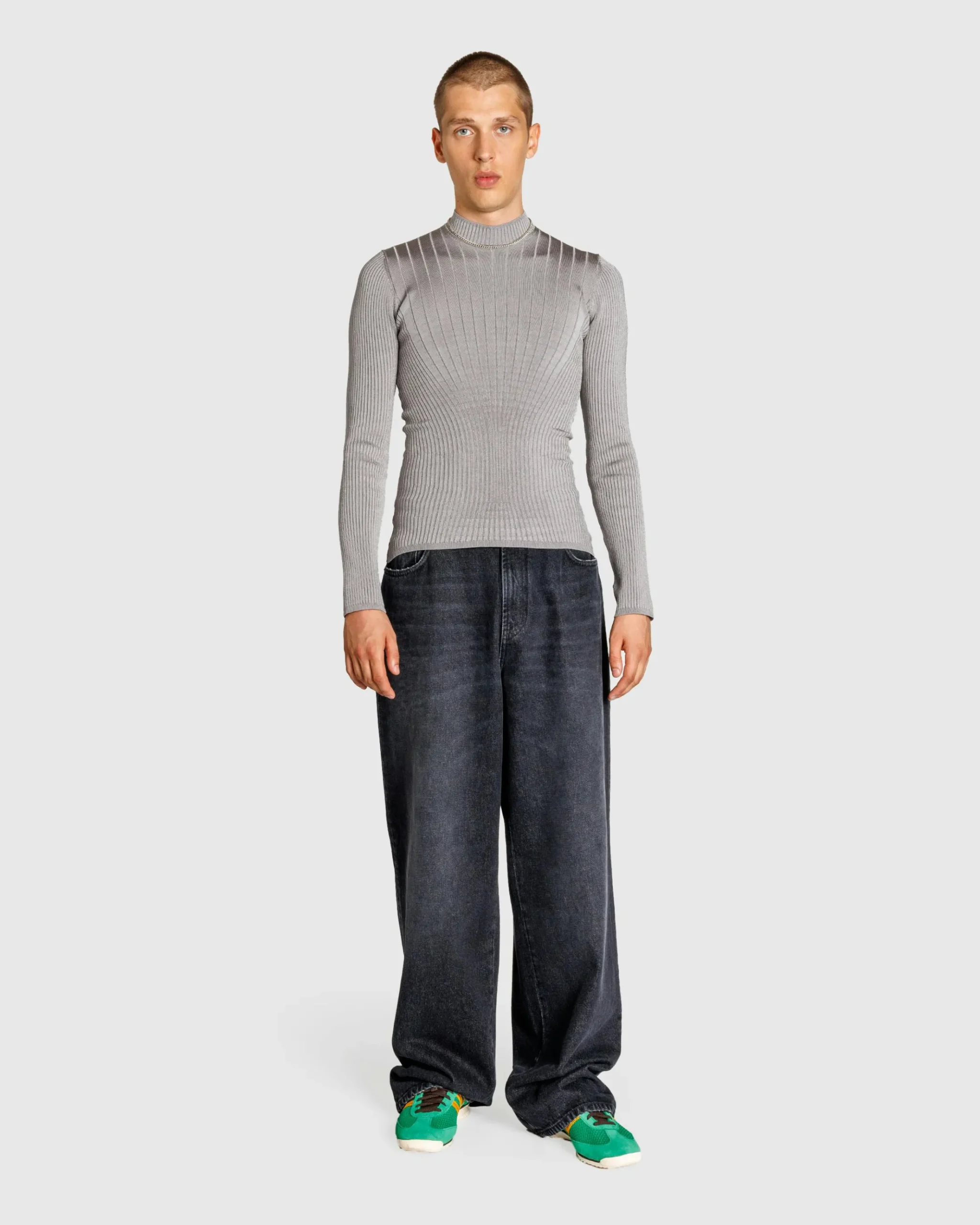 Clearance Jean Paul Gaultier Denim Pant Printed "Body Marinière" Vintage Black/White vintageblack/white/white