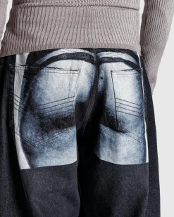 Clearance Jean Paul Gaultier Denim Pant Printed "Body Marinière" Vintage Black/White vintageblack/white/white