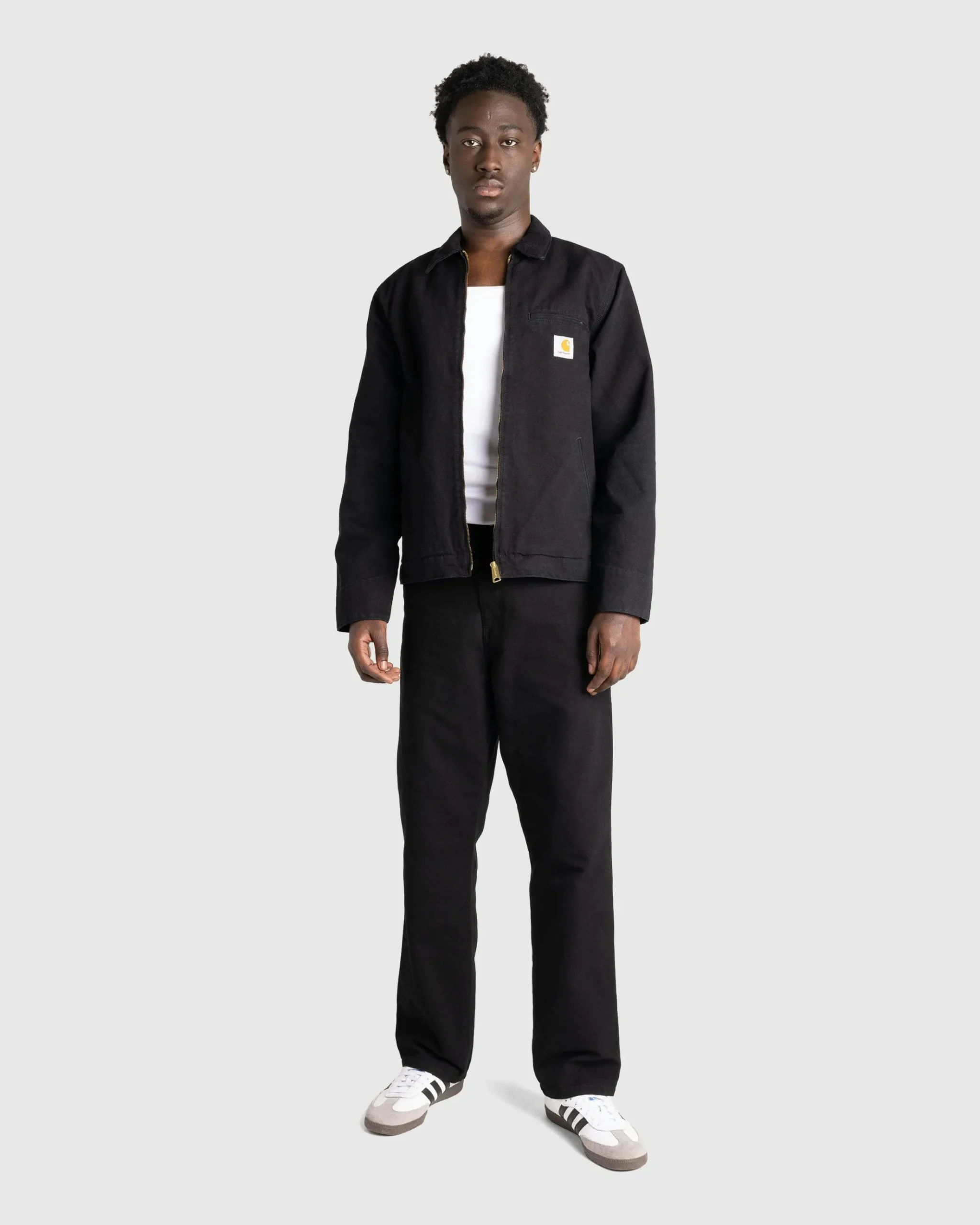 Shop Carhartt WIP Detroit Jacket Black/Aged Canvas