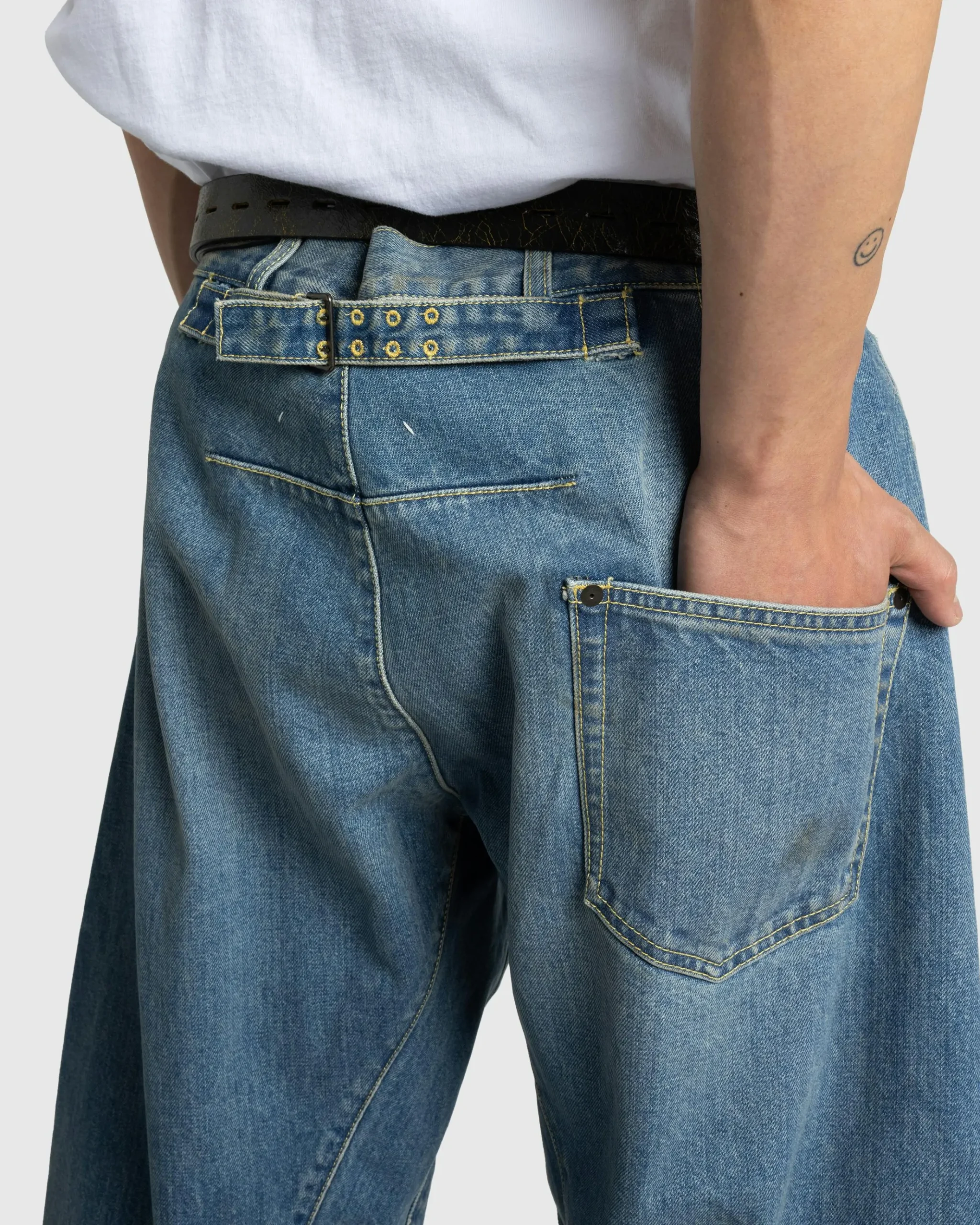 Hot Maison Margiela Diagonal Seam Jeans Medium Blue mediumblue