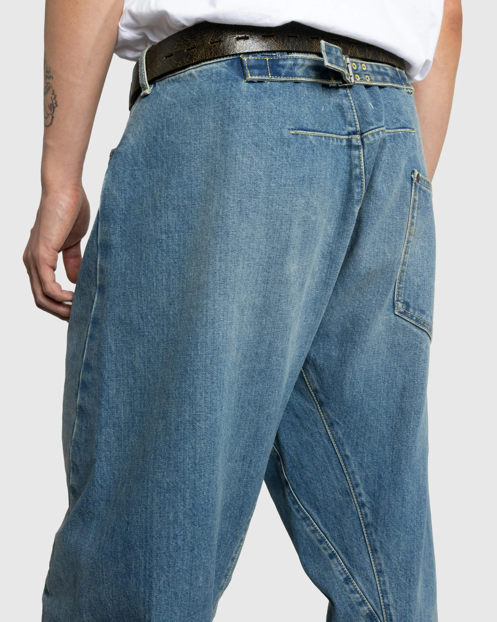 Hot Maison Margiela Diagonal Seam Jeans Medium Blue mediumblue