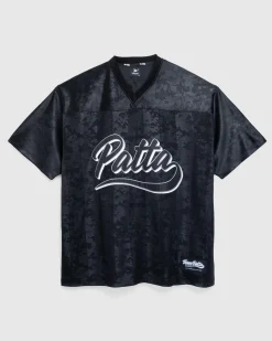 Shop Patta Digi Lobi Mesh Football Jersey black