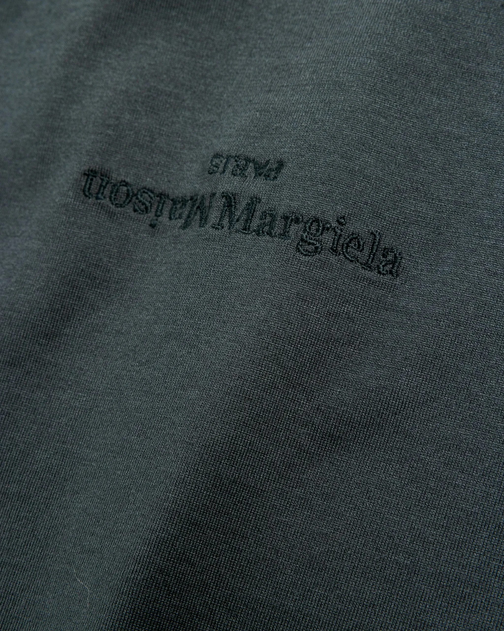 Flash Sale Maison Margiela Distorted Logo T-Shirt Washed Black washedblack/tonalembroidery