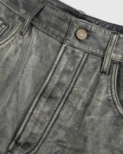 Sale Acne Studios Distressed Leather Pant black