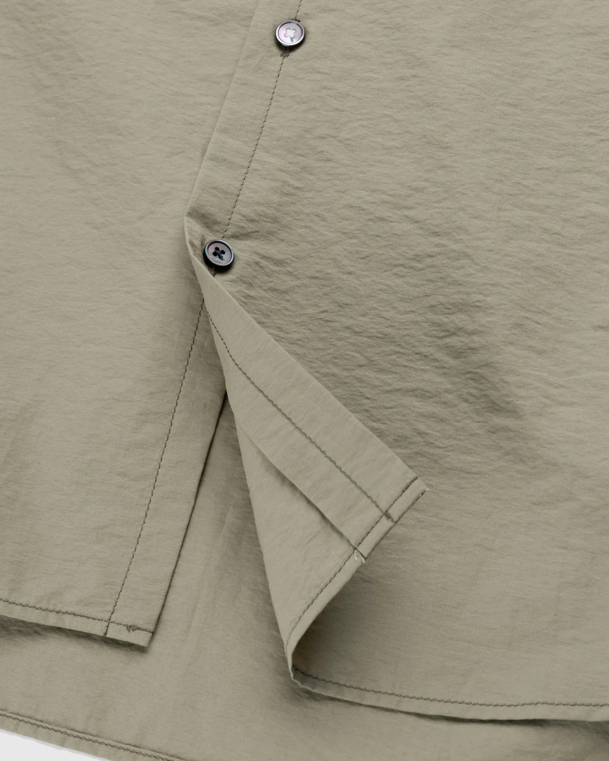 Shop Lemaire Double Pocket Short-Sleeve Shirt Dusty Khaki dustykhaki