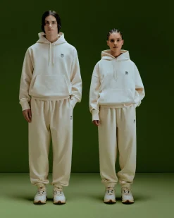 Fashion Lacoste Double-Faced Piqué Sweatpants eggshell