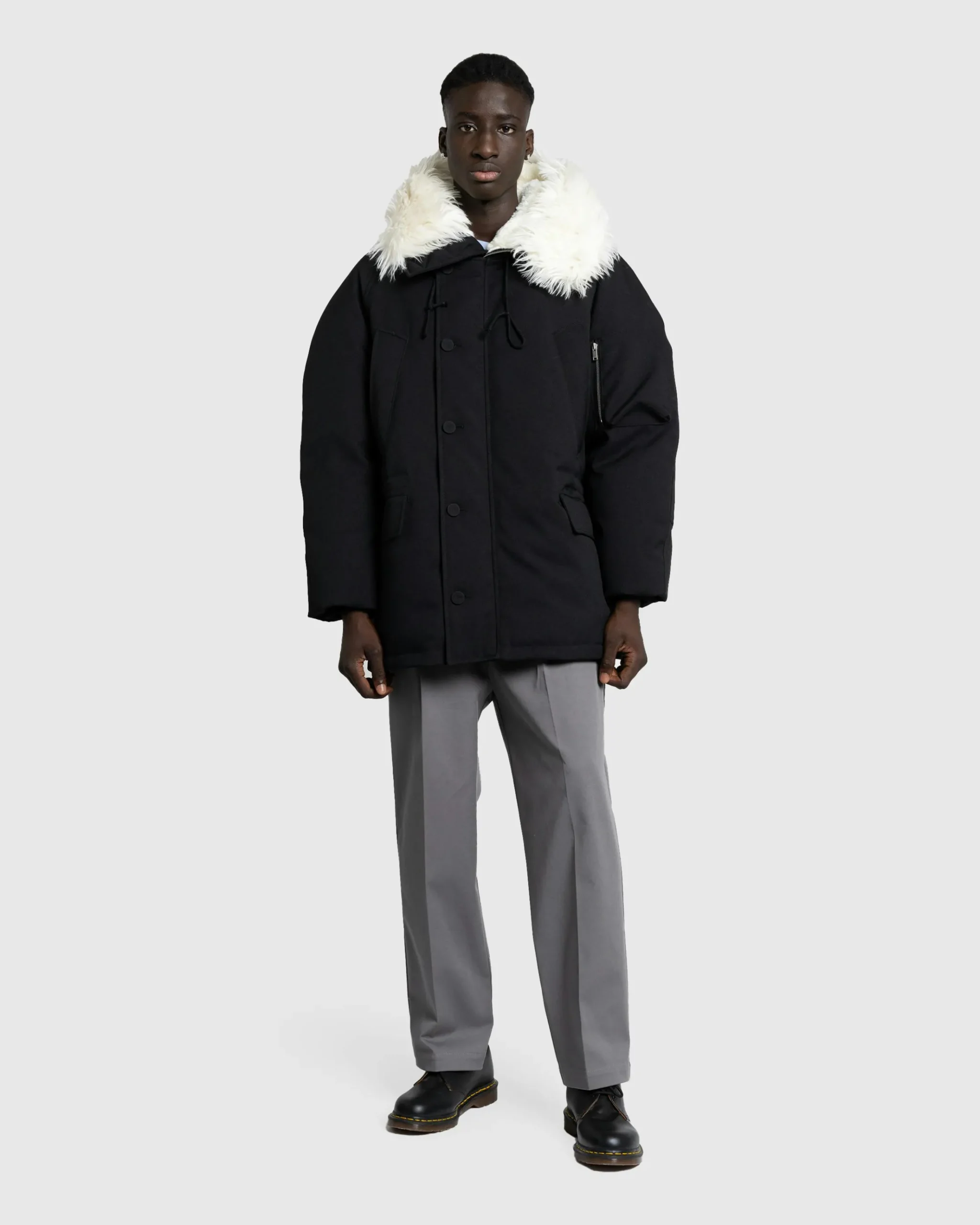Shop Jil Sander Down Sport Coat black