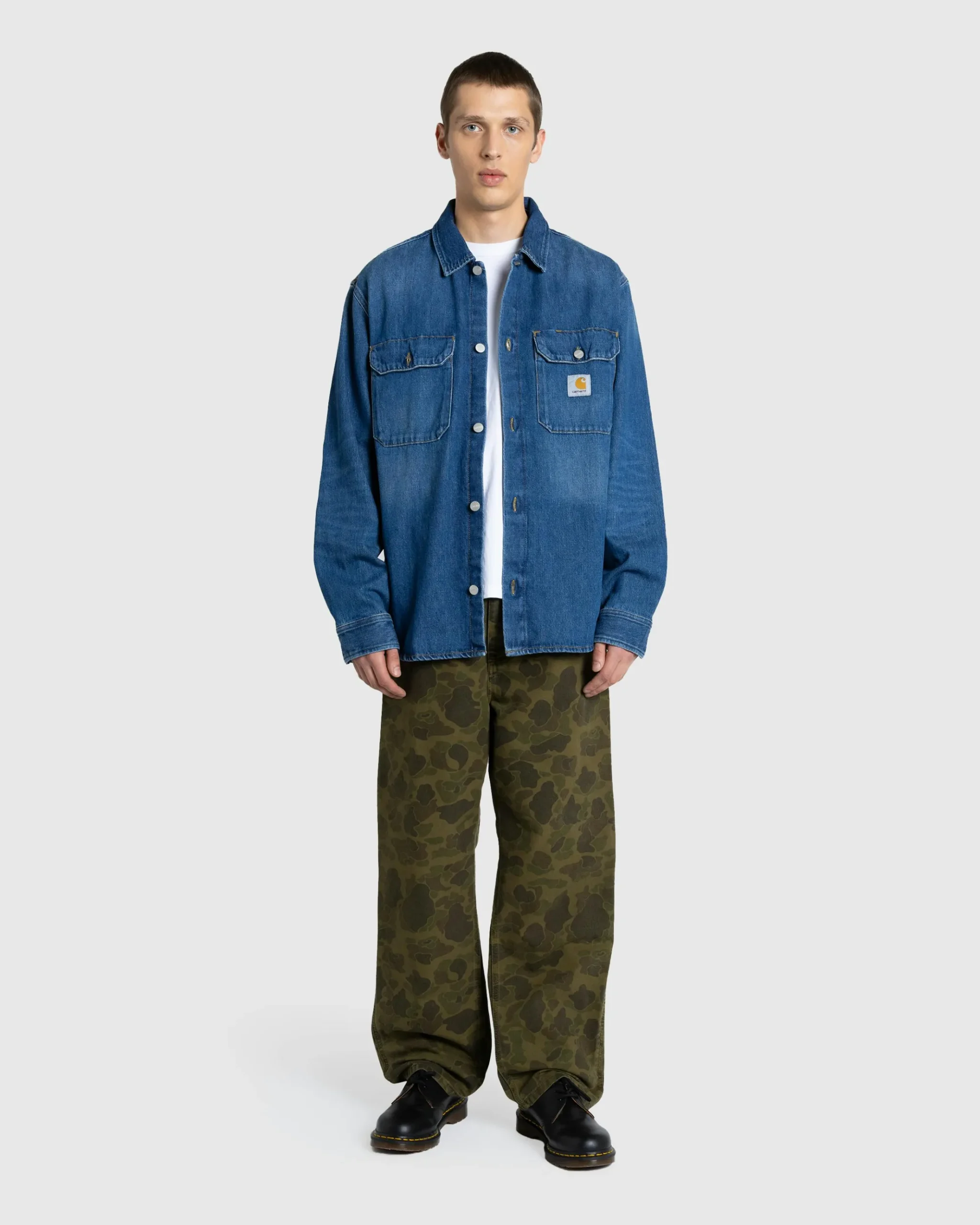 Best Carhartt WIP Duck Single Knee Pant Camo Green/Office Green/Garment Dyed