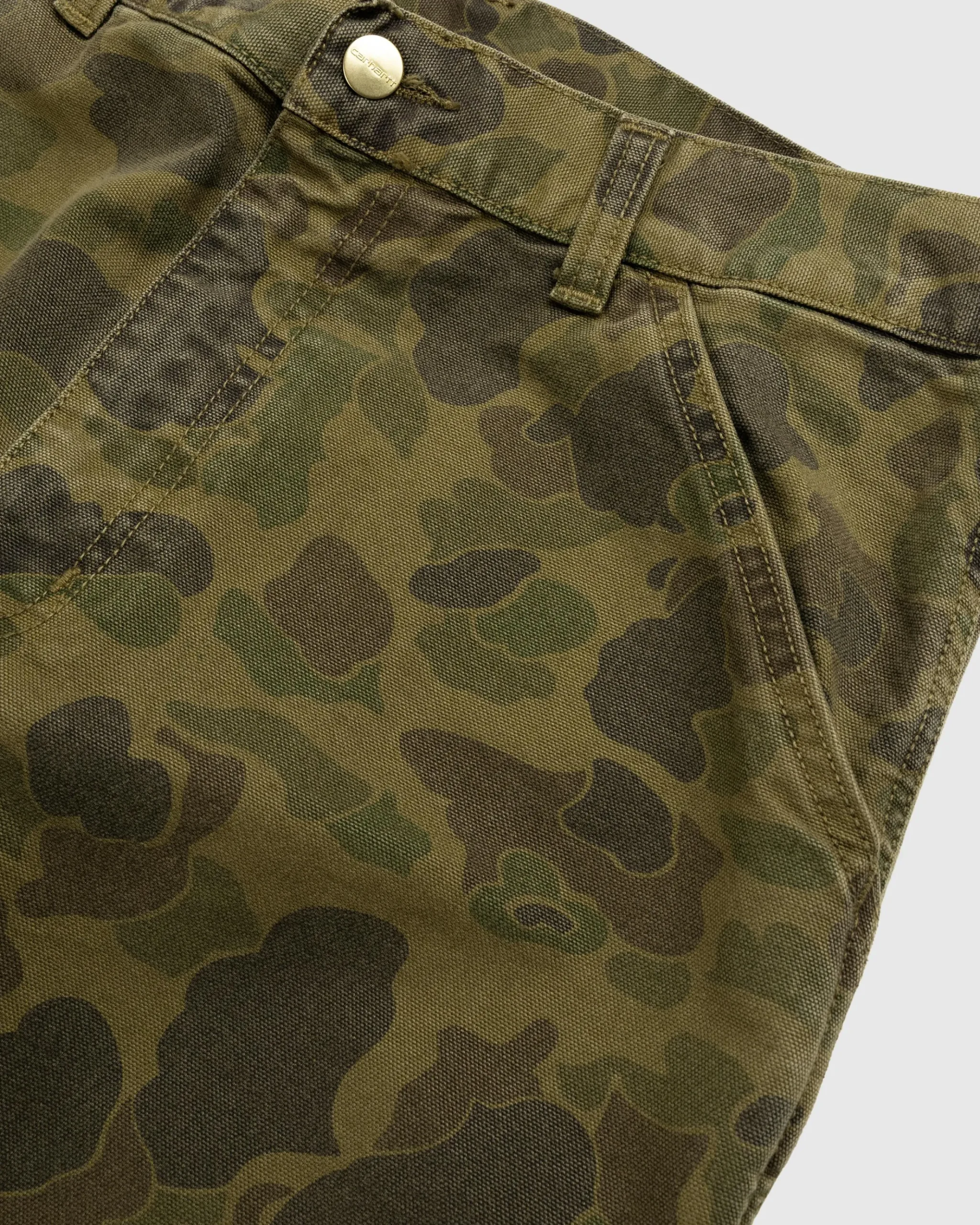 Best Carhartt WIP Duck Single Knee Pant Camo Green/Office Green/Garment Dyed
