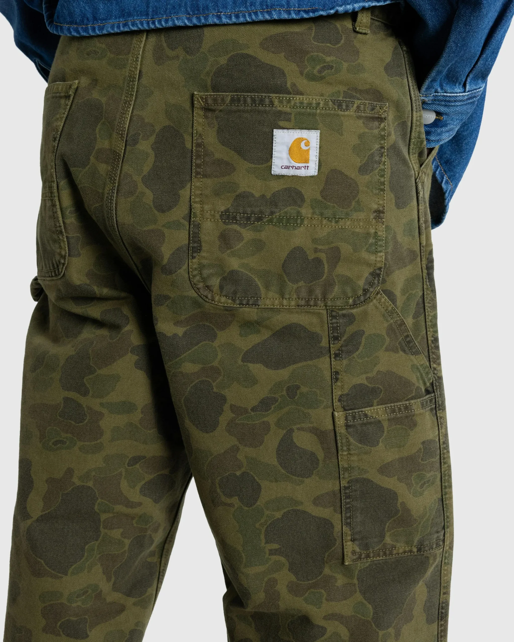 Best Carhartt WIP Duck Single Knee Pant Camo Green/Office Green/Garment Dyed