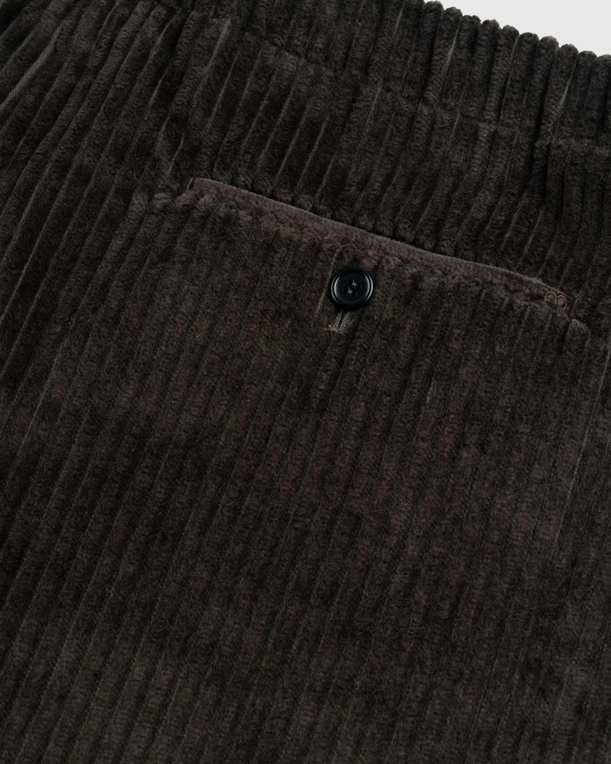 Hot Meta Campania Collective Ed Unlined Exaggerated Cotton Corduroy Drawstring Trousers Dark Chocolate Brown darkchocolatebrown