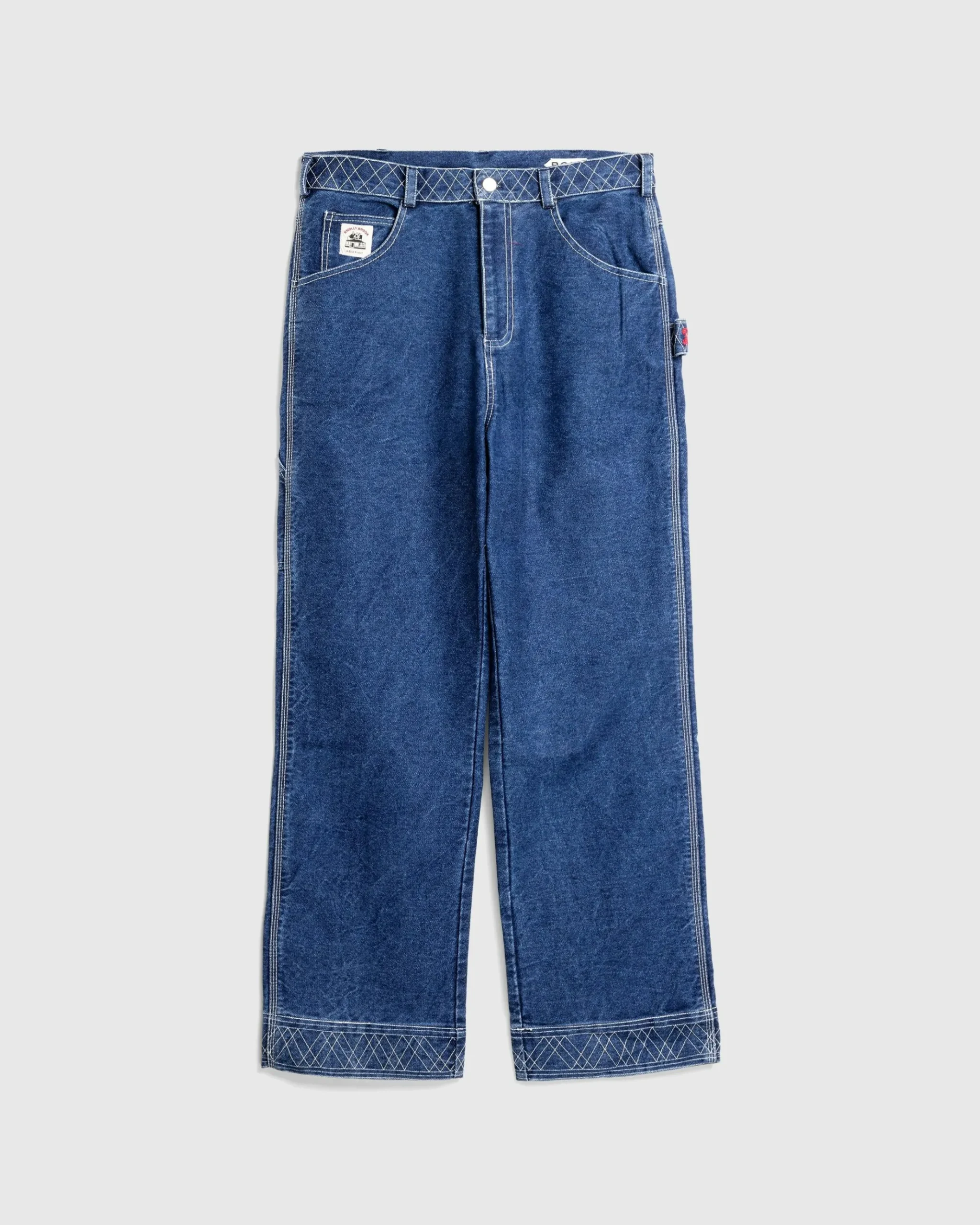 Discount Bode Embroidered Denim Knolly Brook Trouser indigo