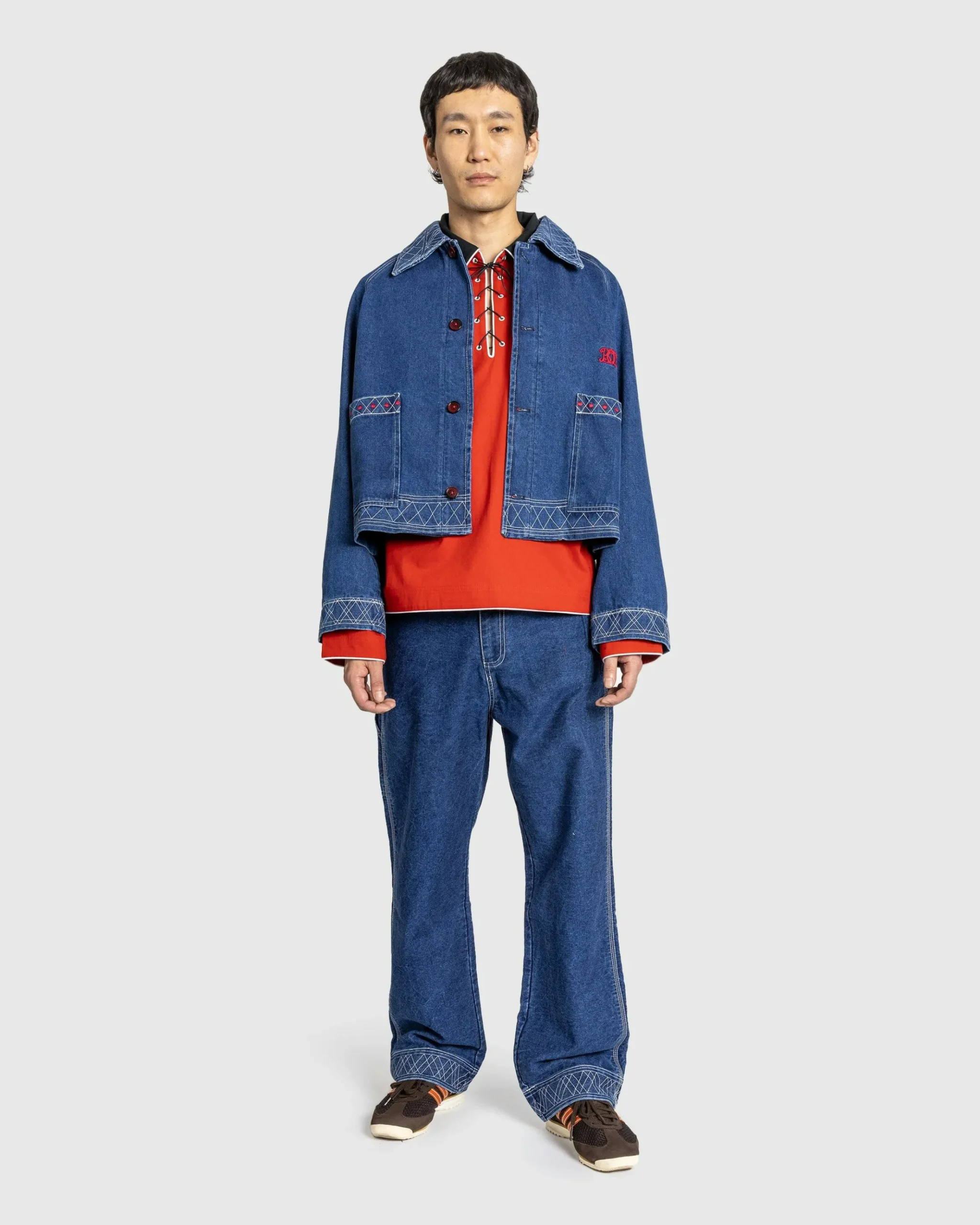 Discount Bode Embroidered Denim Knolly Brook Trouser indigo