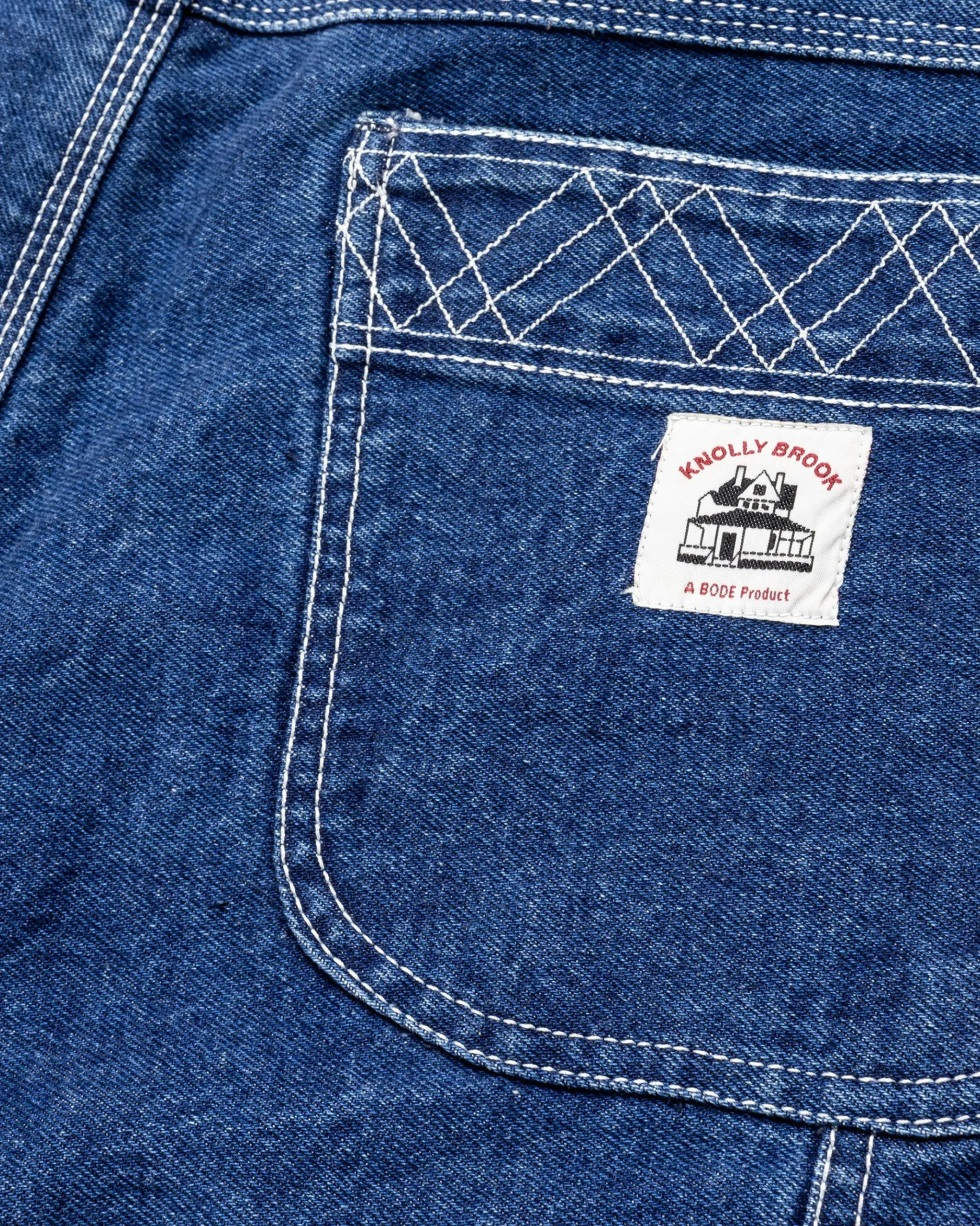 Discount Bode Embroidered Denim Knolly Brook Trouser indigo