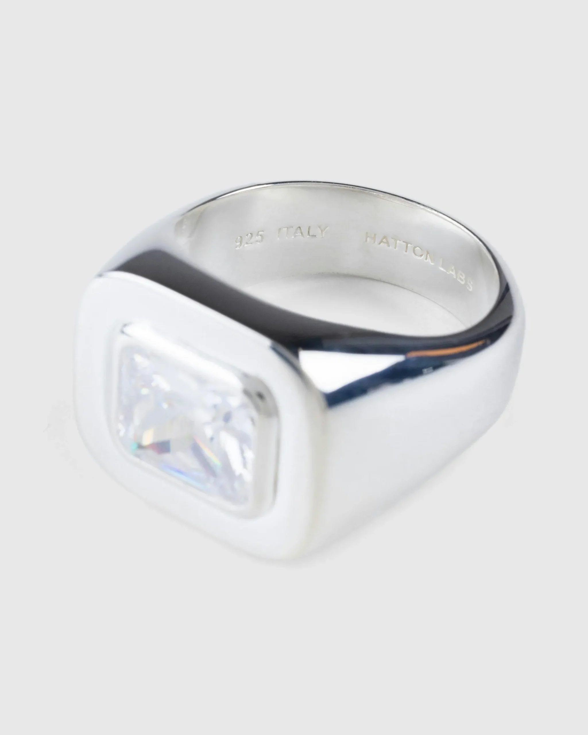 Sale Hatton Labs Emerald Cut Signet Ring silver/white