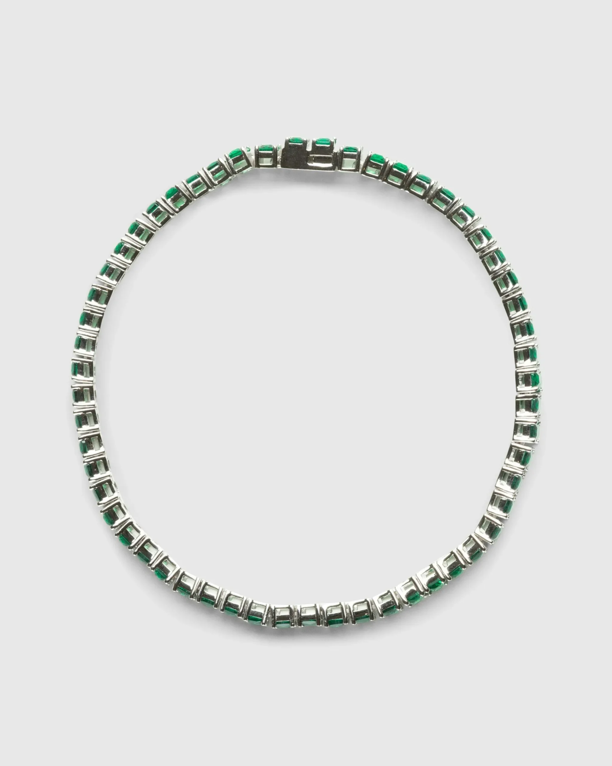 Best Hatton Labs Emerald Cut Tennis Bracelet silver/emerald