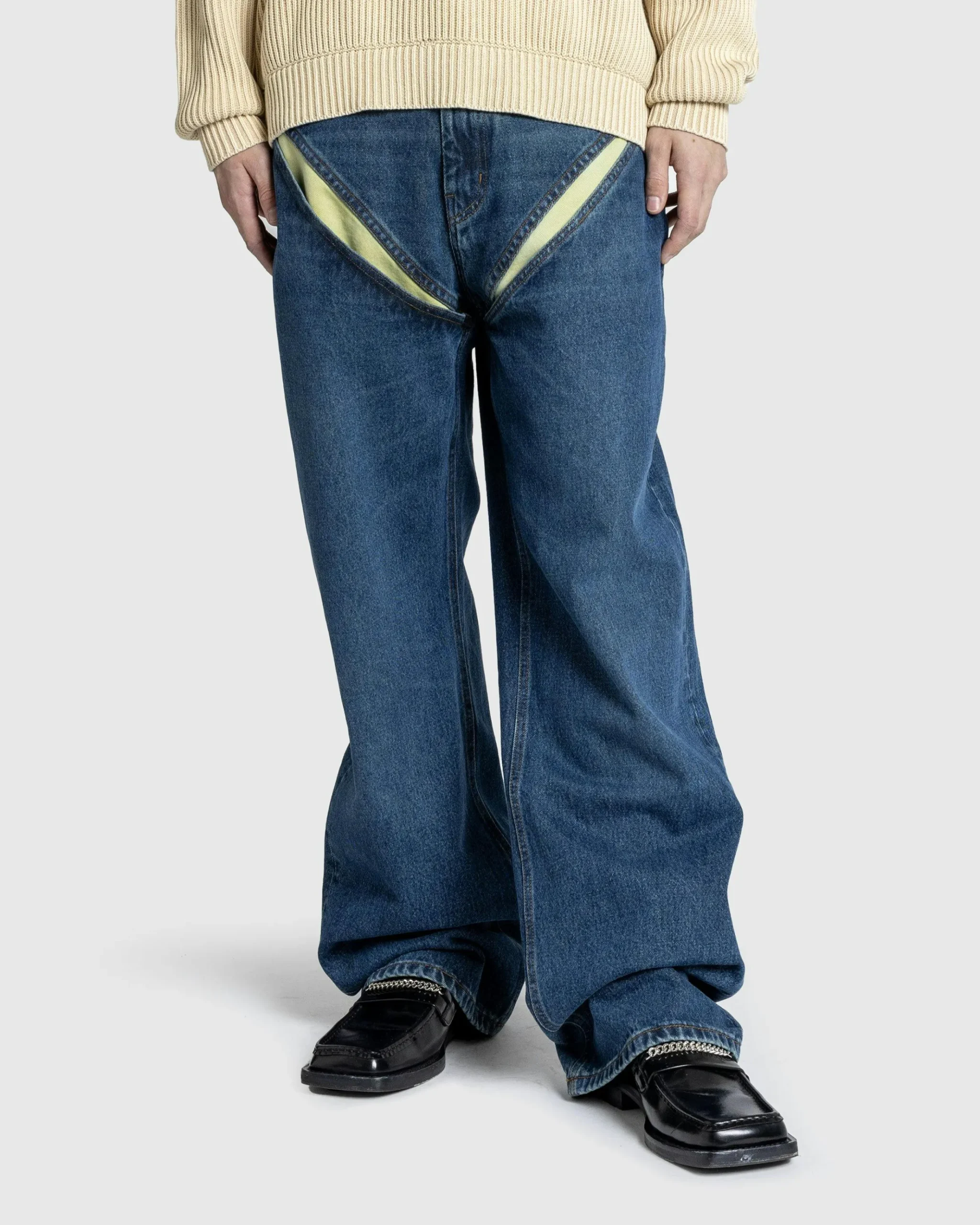 Clearance Y/Project Evergreen Cut-Out Jeans Evergreen Vintage Blue evergreenvintageblue