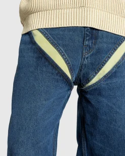 Clearance Y/Project Evergreen Cut-Out Jeans Evergreen Vintage Blue evergreenvintageblue