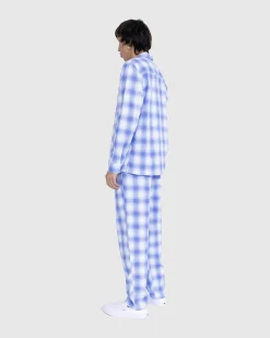 Hot Tekla Flannel Pyjamas Shirt Light Blue Plaid lightblueplaid