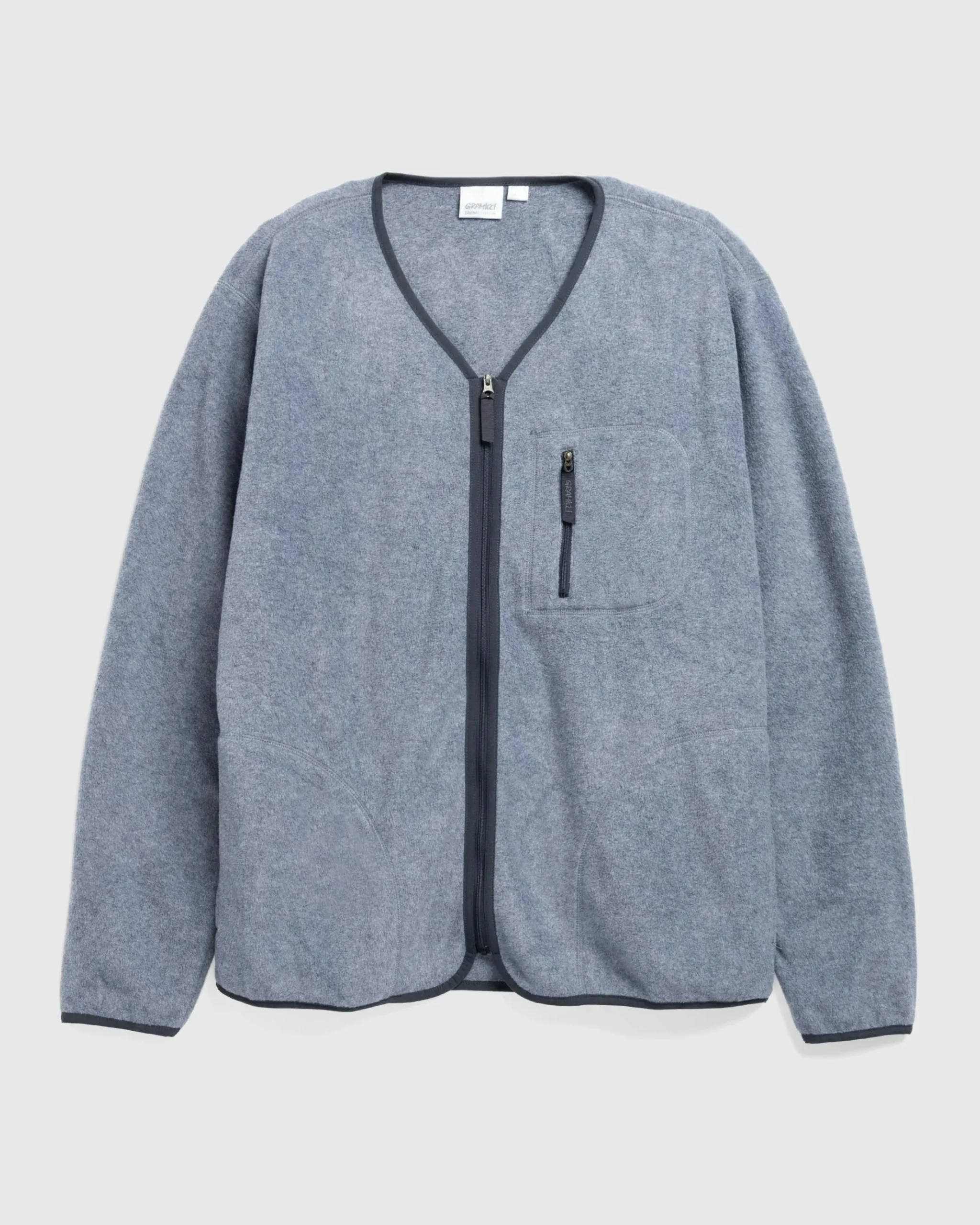 New Gramicci Fleece Cardigan Zip-Up Heather Charcoal heathercharcoal