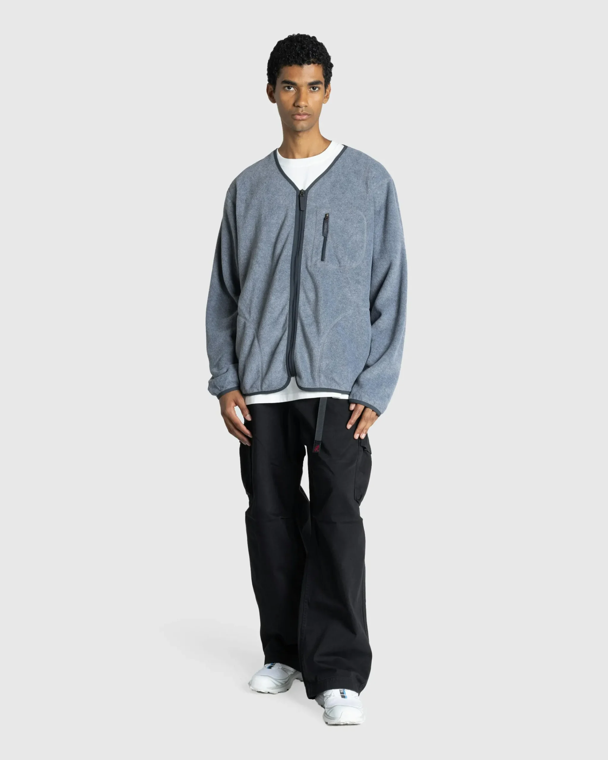 New Gramicci Fleece Cardigan Zip-Up Heather Charcoal heathercharcoal